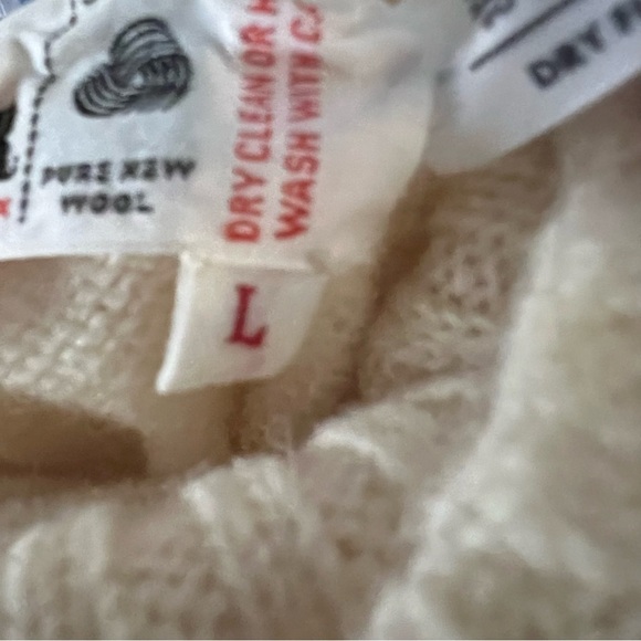Vintage Play Fair 100% Shetland Wool Turtleneck Made in Britain Cream Size M - Picture 4 of 8